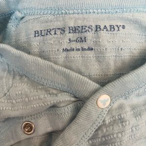 Blue Burt’s Bees 3-6m footed pajamas